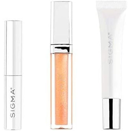 Sigma Beauty Lip Care Trio Conditioning Overnight Lip Mask, pH Activated Lip Balm & Lip Gloss Hydrating Lip Treatment with Hyaluronic Acid, Vitamin E and Jojoba Oil