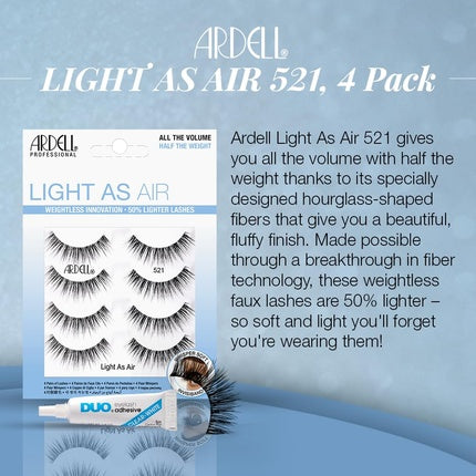 Ardell Light As Air 521 Lashes - Pack of 4