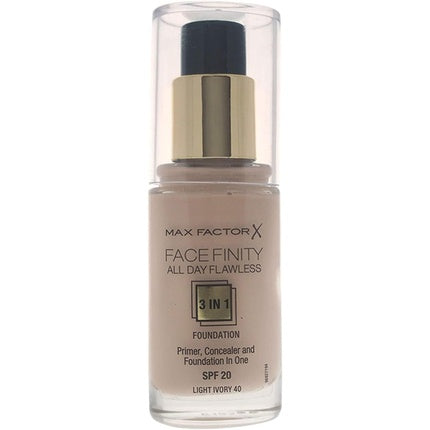 Facefinity All Day Flawless 3 In 1 Foundation SPF20 # 40 Light Ivory for Women 30ml