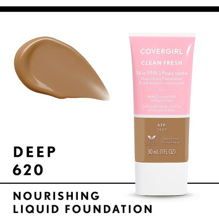 COVERGIRL Clean Fresh Skin Milk Foundation Deep 620 1 fl oz (30 ml)