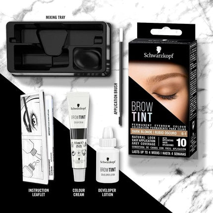 Schwarzkopf Brow Tint Permanent Eyebrow Color 6-1 Dark Blonde 10ml