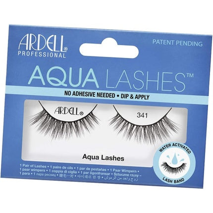 ARDELL Aqua Lashes 341 Self-Adhesive Real Hair False Eyelashes - Allergy-Friendly, Vegan & Reusable