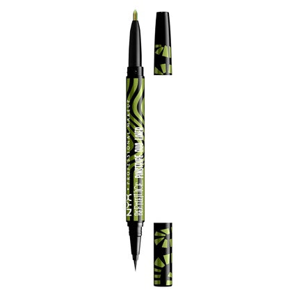 Nyx Professional Makeup Beetlejuice Pinstripe Duo Eye Liner Dual-Ended Black