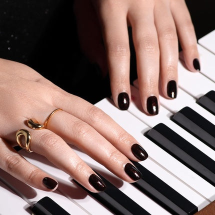 Londontown Deep Copper Brown Glittery Nail Polish Around The Fireplace