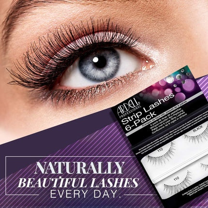 ARDELL Natural 110 Black False Eyelashes 6 Pack 25g