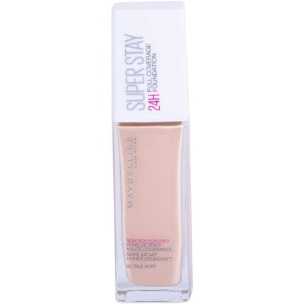 Maybelline New York Superstay 24 Hour Longlasting Foundation Lightweight Feel Water and Transfer Resistant 30ml Shade 3 True Ivory