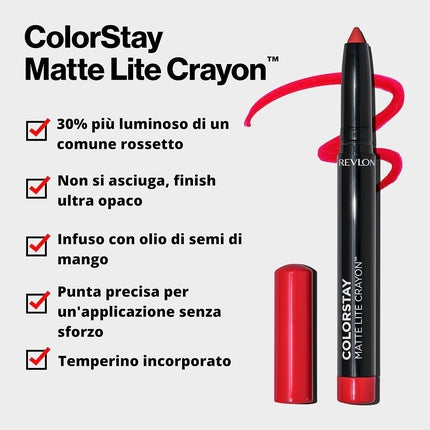 Revlon ColorStay Matte Lite Crayon On Cloud Wine