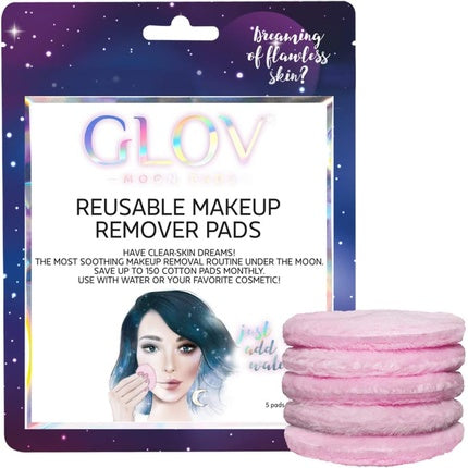 Reusable Makeup Remover Pads Washable Face Cleaner and Eye Make Up Remover Pads Eco-Friendly Hypoallergenic Makeup Removal Pads Facial Cleansing Only with Water for All Skin Types 5 Pcs