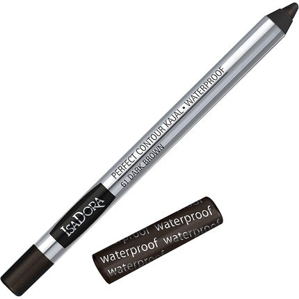 IsaDora Perfect Contour Kajal Waterproof Brown Eyeliner Pencil 61 Dark Brown