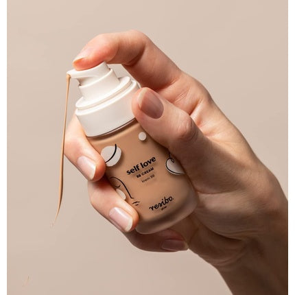Resibo Natural Tinted Day Cream Self Love Face Cream BB Cream Moisturising Pimple Remover Make Up Foundation Concealer Sun Protection Natural Beige 30ml