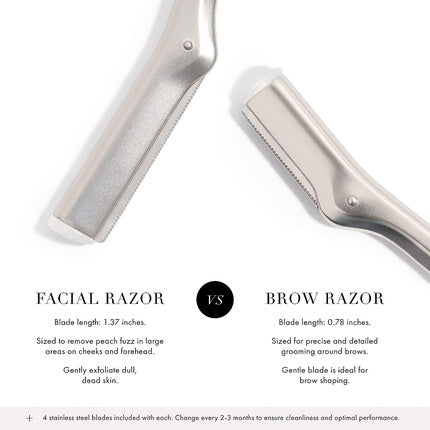 Tweezerman Eyebrow Razor Replacement Blades Stainless Steel
