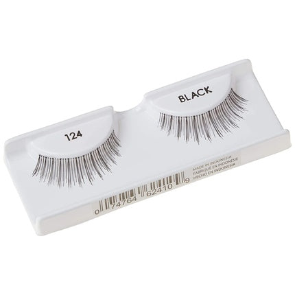 ARDELL Natural Style 124 Black Human Hair False Eyelashes - Lightweight, Flexible and Reusable (No Eyelash Glue) Number 124