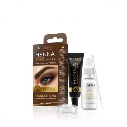 NEU REVERS Bio Formula, Light Brown Henna Eyebrow Color with Argan & Castor Oil
