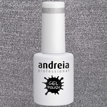 Andreia Semi-Permanent Nail Polish Gel Polish Color 276 Silver - Shades of Glitter Gray and Purple 10.5ml
