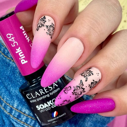 Claresa Soak Off Uv/Led Pink Hybrid Nail Polish 549 5g
