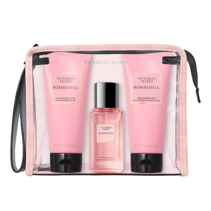 Victoria's Secret Bombshell Set - Includes Bombshell Mist Spray 75 Ml, Bombshell Shower Gel 100 Ml, And Bombshell Body Lotion 100 Ml
