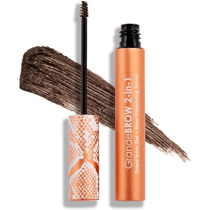 Grande Cosmetics GrandeBROW 2-In-1 Tinted Brow Gel plus Brow Enhancing Serum Dark For Women 0.12 oz