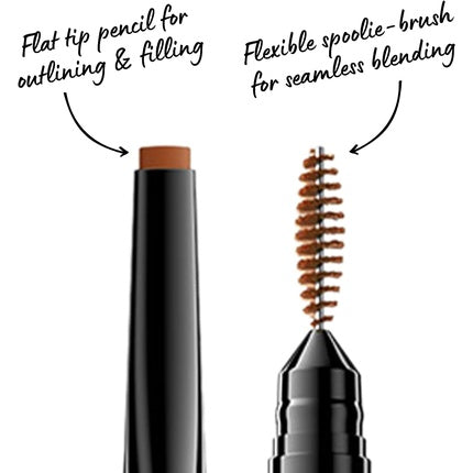 NYX Professional Makeup Precision Brow Pencil Dual Ended with Flat Tip Pencil and Spoolie Brush Vegan Formula Shade Auburn 08