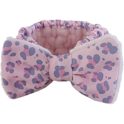 Lexi Pink Leopard Extra Soft Vintage Cosmetics Makeup Headband