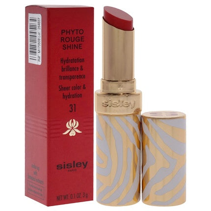 Sisley Paris Phyto-Rouge Shine Lipstick 31 Sheer Chili Lipstick (Refillable) 3g