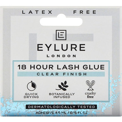 Eylure 18 Hour Lash Glue Clear Finish - 4.5ml Latex-Free Eyelash Adhesive