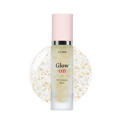 ETUDE Glow On Base Oil Volume 30ml 21AD All-in-One Makeup Oil Volume Glowing Base with Long-Lasting Effect and Dewy Finish Korean Makeup