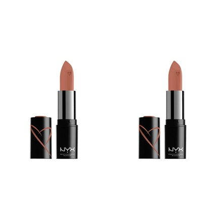 NYX Professional Makeup Shout Loud Satin Lipstick Infused with Shea Butter Silk Peach Nude