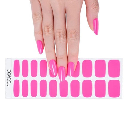 NOOVES NAILS Premium Pre-Cure Gel Nail Foils Barbie Girl Pink Semi-Hardened Gel Nail Strips Semi-Permanent Gel Stickers Gel Stickers Gel Stickers
