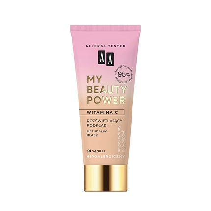 Aa My Beauty Power Illuminating Foundation With Vitamin C Natural Glow 01 Vanilla 30ml