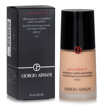Giorgio Armani Power Fabric + Ultra Longwear Weightless Matte Foundation 4.75 SPF 20 30ml