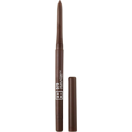 3INA Makeup The 24H Automatic Eyebrow Pencil 579 Dark Brown 24H Longwearing Waterproof Formula with Built-In Sharpener Fuller Looking Brows Precise Tip Vegan Cruelty Free