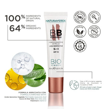 Naturaverde Bio BB Mousse Leather Care 5 in 1 30ml No. 03