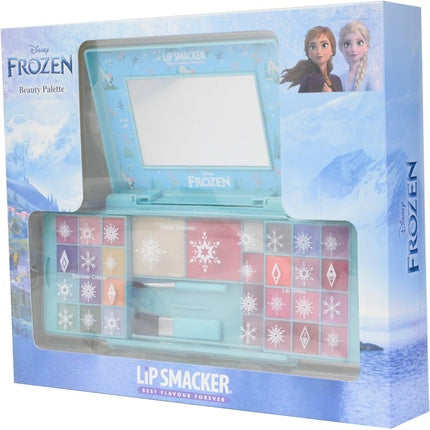 Lip Smacker Frozen Beauty Palette Makeup Gift Set with Lip Glosses, Shimmer Creams, Blush & Bronzer for Kids Princess Look - Includes Accessories and Mirror