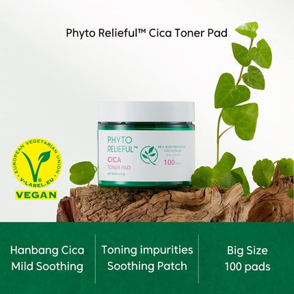 Thankyou Farmer Phyto Relief Cica Toner Pad 100 Pads 210ml - Vegan