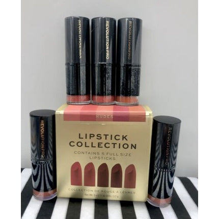 Revolution Pro NUDES Lipstick Collection 5 Full Size Lipsticks 0.11oz