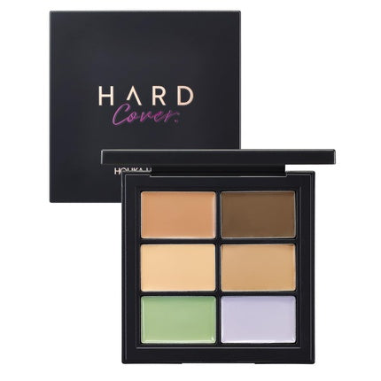 Holika Holika Hard Cover Complete Conceal Palette Tone Correcting and Blemish Coverage for Oily and Combination Skin Slim Fit Silky and Velvet Finish with Sebum Control Powder Paraben Free