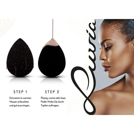 Luvia Beauty Blender Sponge Set 3 Black Makeup Sponges - Super Soft Blending Sponge in 2 Sizes for Precise and Large-Area Blending of Cosmetics
