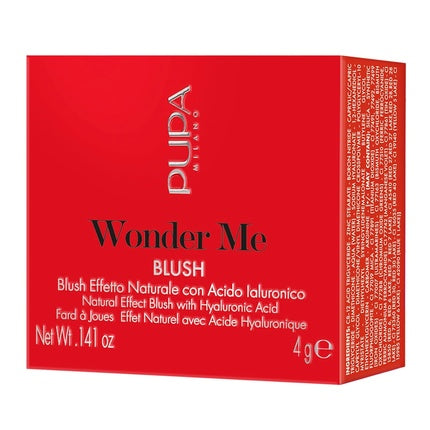 Pupa Milano Wonder Me Blush 008 So Cozy Matt 0.141 oz - Smooth Texture - Blends Easily - No Powdery Effect - Talc-Free - Paraben-Free - Enriched with Hyaluronic Acid - Powder Make Up