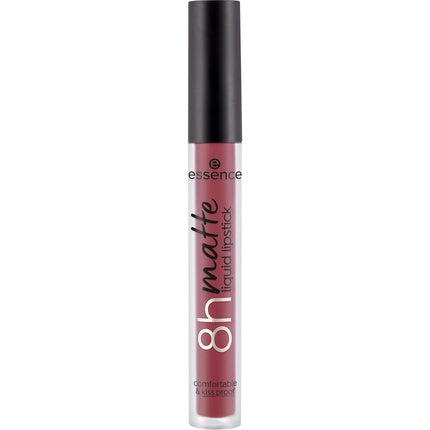 Essence 8h Matte Liquid Lipstick Highly Pigmented with Smudge-proof Matte Finish Vegan and Cruelty Free 08 Dark Berry
