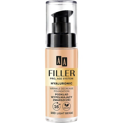 Aa Make Up Filler Wrinkle Decrease Foundation Pro Age System 103 Light Beige 30ml