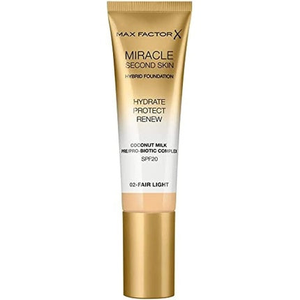 Max Factor Miracle Second Skin Hydrating Foundation Fair-Light 30ml