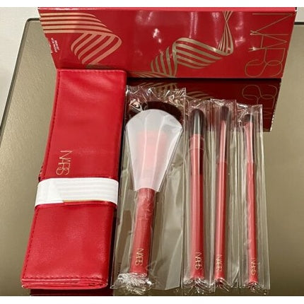NARS Makeup Brush Set and Case Lunar New Year Set of 4 Red Brushes Hypoallergenic