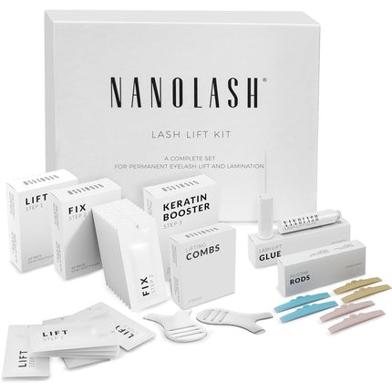 Nanolash Lash Lift and Lamination Kit DIY Eyelash Lifting All-in-One Up to 10 Applications Long-Lasting Effect Gentle Protection