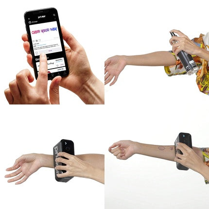 Prinker Color Your Way Temporary Tattoo Device with Premium Cosmetics Full Color + Black Ink - Black