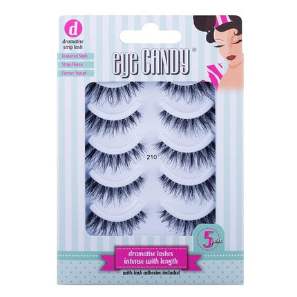 Invogue Strip Lash 210 Lash Multi Pack Dramatise - Pack of 5