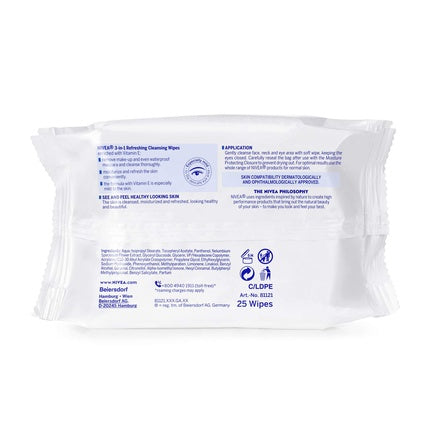 NIVEA 3 in 1 Refreshing Cleansing Wipes
