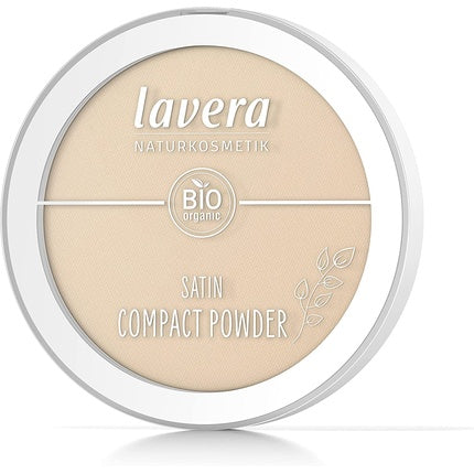lavera Satin Compact Powder Medium 02 Nude Organic Almond Oil & Rice Powder 9.5g