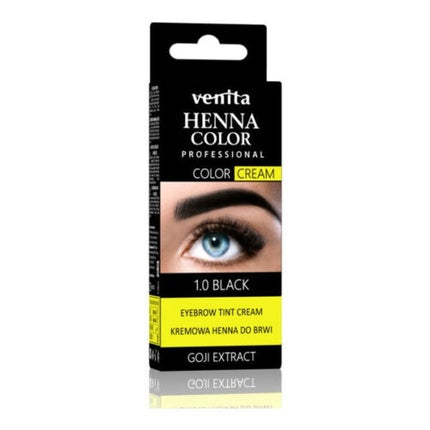 Venita Henna Color Professional Creamy Eyebrow Henna 1.0 Black 30g
