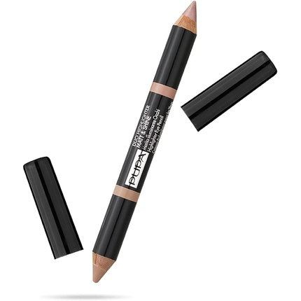 Pupa Milano Duo Highlighter Matt and Shine 002 Nude For Women 0.148oz Eye Pencil