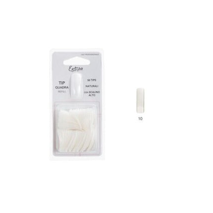 Natural Nail Tip + Step N° 10 50 Pieces - Pack of 7560